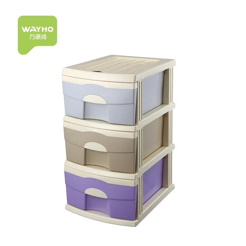 colorful home and children plastic drawer chest storage cabinet with wheel