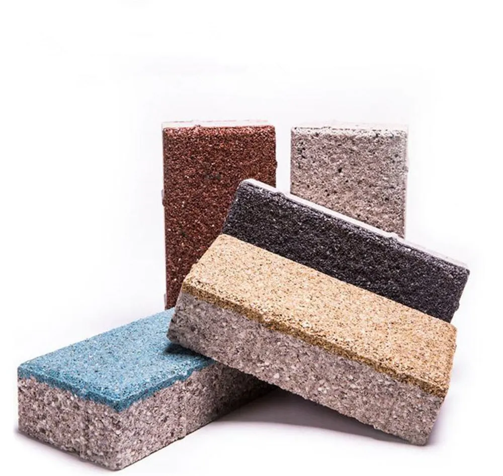 Anti-slip and energy-saving ceramic permeable paving bricks