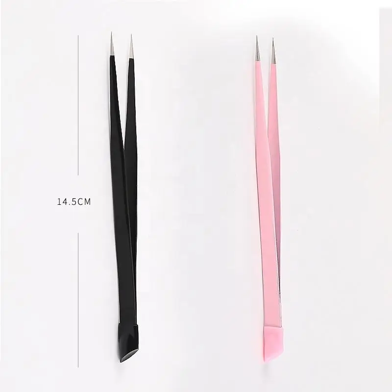 Multifunction Professional Nail Cuticle Remover Pusher Double Head Nail Art Tweezers For Manicure