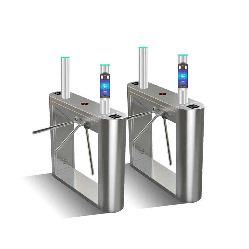 Hot Sale Face Recognition Arm Drop Electronic Tripod Turnstiles with QR Code Barcode Reader