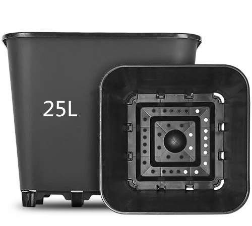 25L 30L 40L Substrate Blueberry Bucket Plastic Square Grow Pot For Plants
