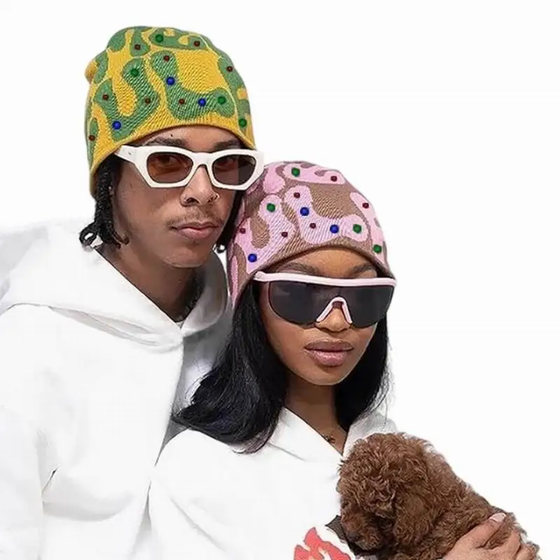 Slouchy Beanies Cable Knit Chunky Skull Cap Thick Warm Winter Hats for lady