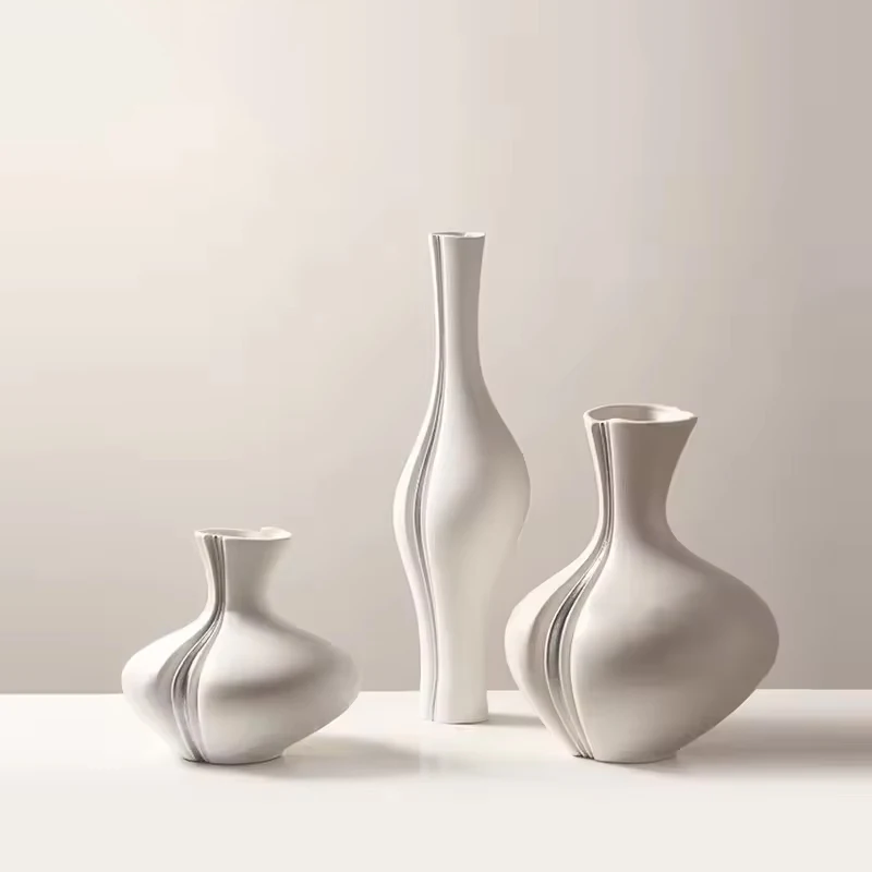 New listing black green ceramic indoor desktop vase decoration home residential lodging showcase hotel model room