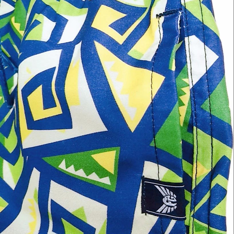 China manufacturer customised low MOQ medium-high quality windproof polyester Drawstring eslatic beach short swim trunks