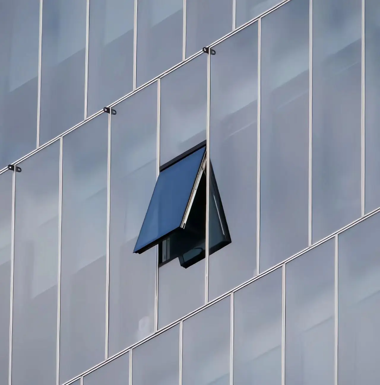 RG top hung window of curtain wall Top Quality Aluminum Frame Heat Insulation curtain wall windows