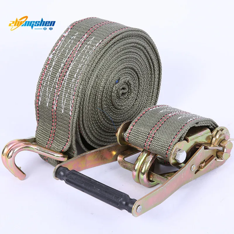 factory polyurethane rubber strap with buckle belt car truck steel belt ratchet tie down strap motorcycle ratchet strap s-hooks