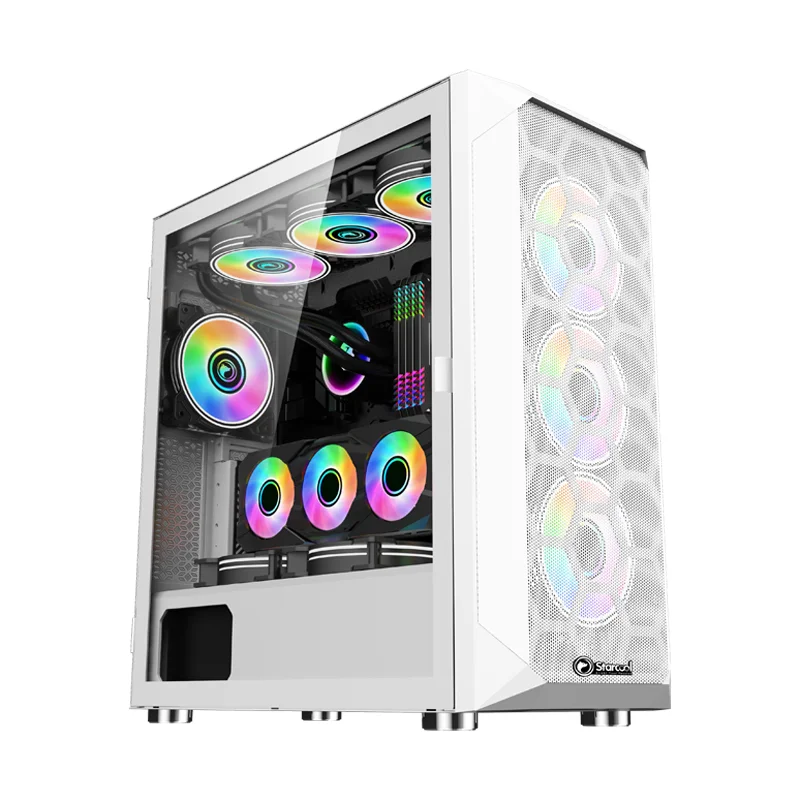 Wholesale Full Tower PC Casing Tempered Glass E-ATX Vertical Custom Logo Computer Case Pc Case