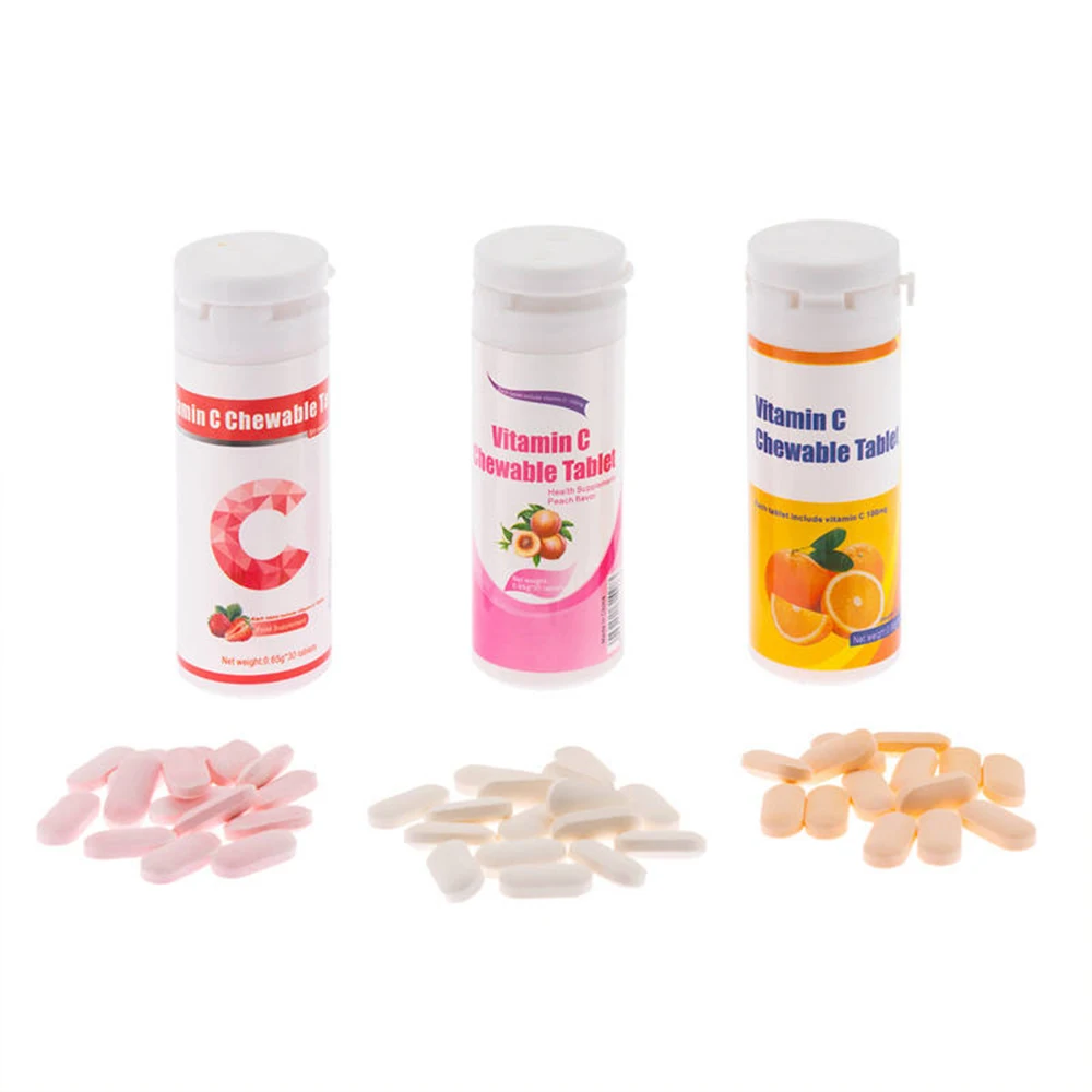 New arrival OEM Kid Health Vitamins and Minerals food Supplement for Bone Growth Vitamin C Chewable Tablets