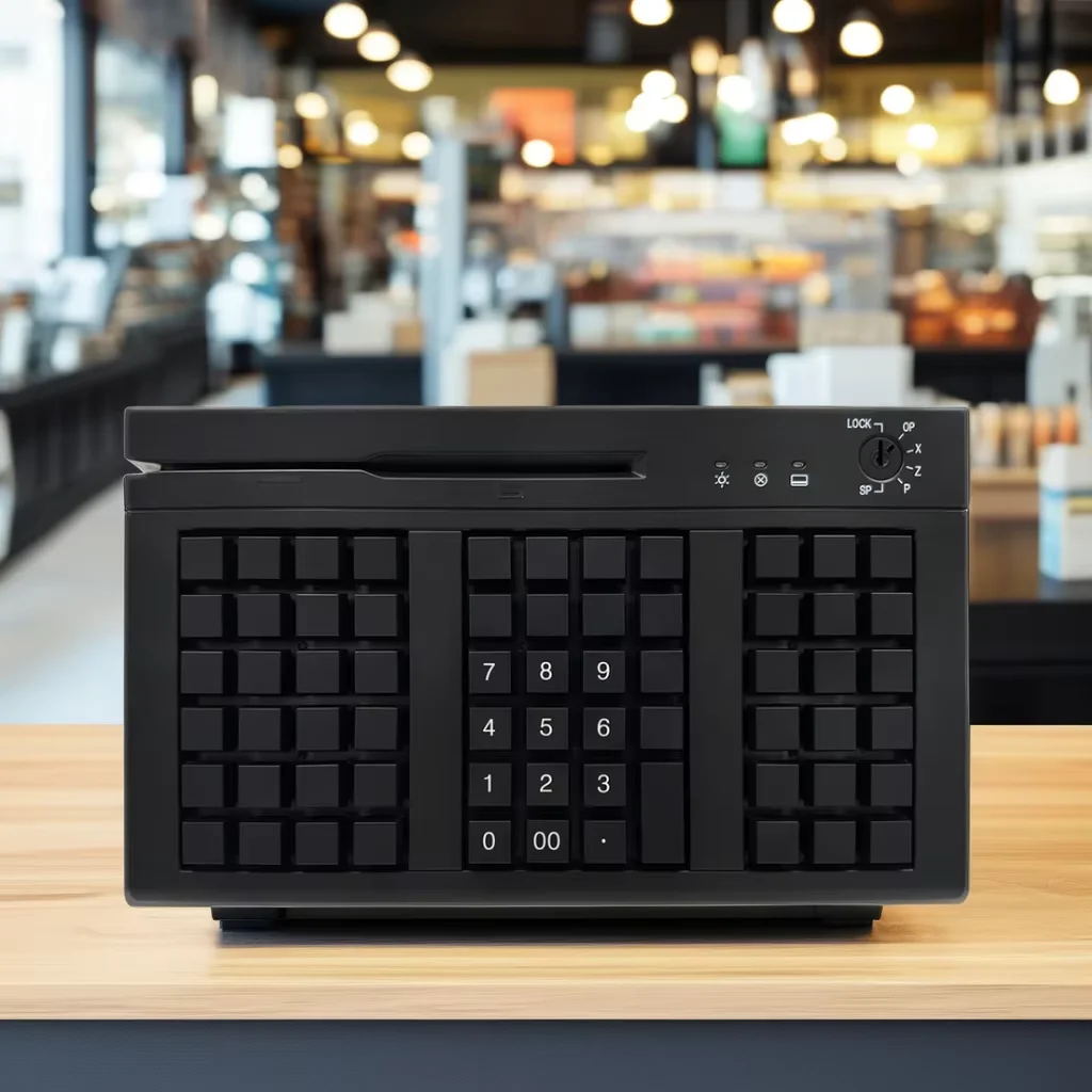 LIF 66-Key Programmable POS Keyboard with Card Reader USB Accessory for Point of Sale System