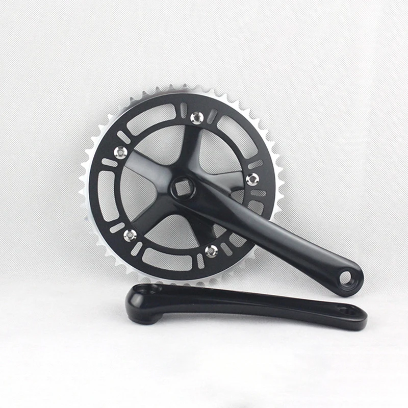 Wholesale track bike crankset 46T bicycle crank freewheel single speed road bike crank fixe Cassetes