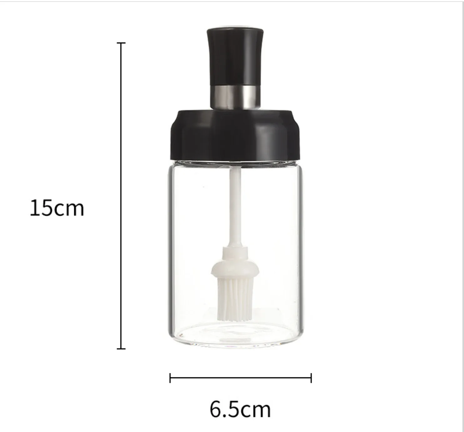  250ml*3pcs Full Set Salt Pepper Herb Spice Seasoning Bottle Jar Tools Container with Moisture-Proof Lid of Spoon Honey