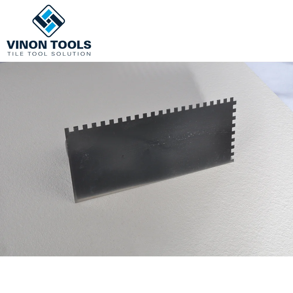 With Soft Grip Handle, Construction Tools Adhesive Notched Trowel, Germany Stainless Steel Trowel Vinon Tools 280x115mm 52030207