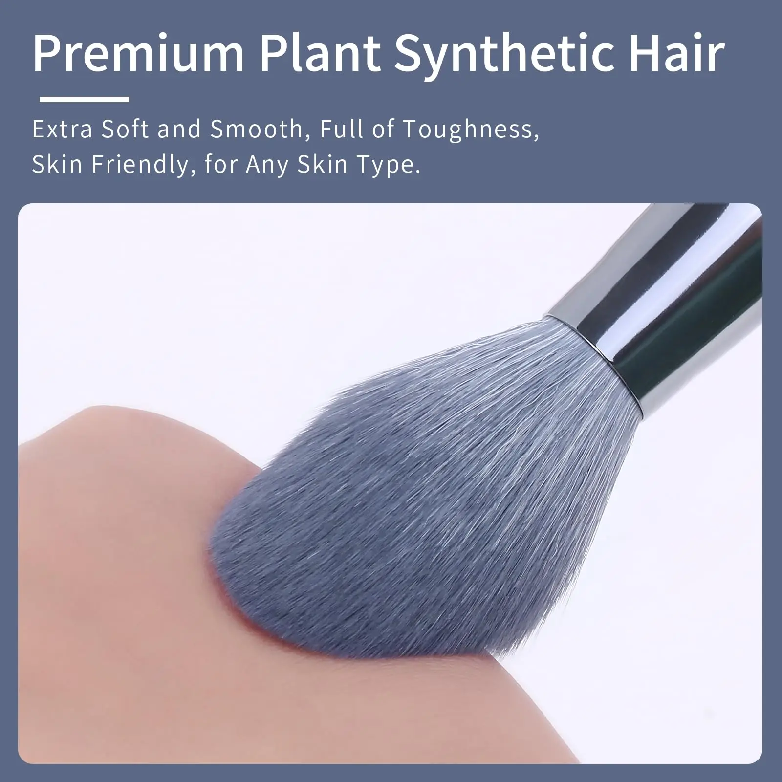 8 PCS Makeup Brushes Crystal pillar Designed Soft Blue Diamond Makeup Brushes Set Cosmetic Tool Kit