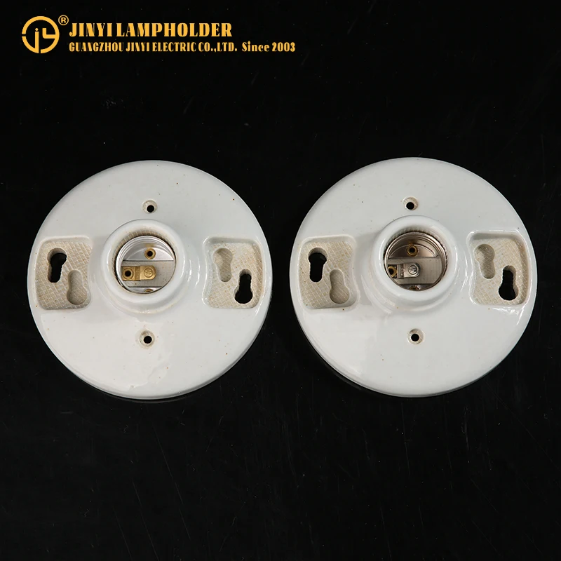 factory custom waterproof e26 lamp holders high-quality ceramic lamp base porcelain light lamp base