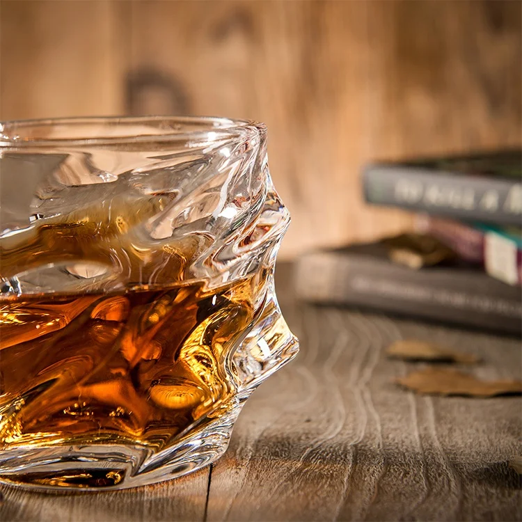 Double Old Fashion 370ml 100% Lead Free Crystal Whiskey Rock Glasses