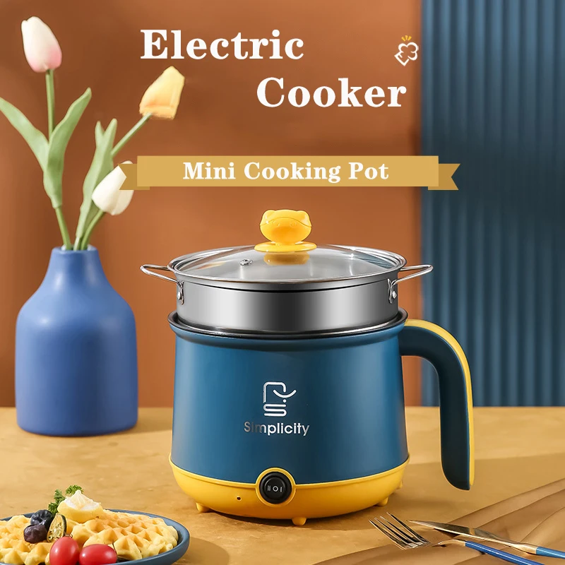 Mini cooker Electric Cooking Pot Home Student Dormitory stainless steel electric pots Portable electric multi cooker