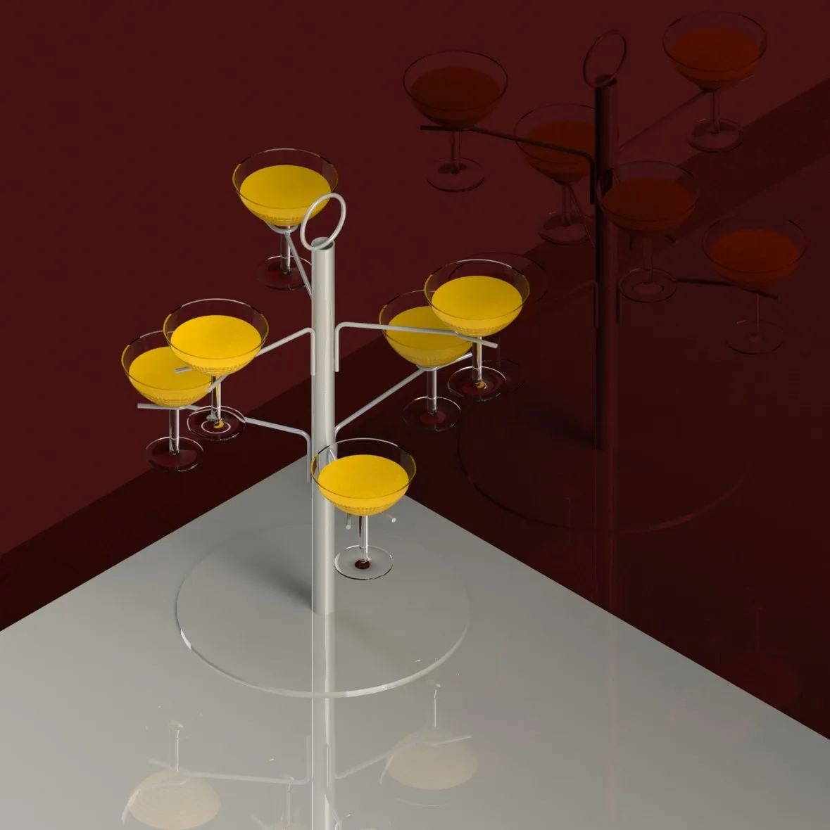 C8646 6 arms cocktail tree stands