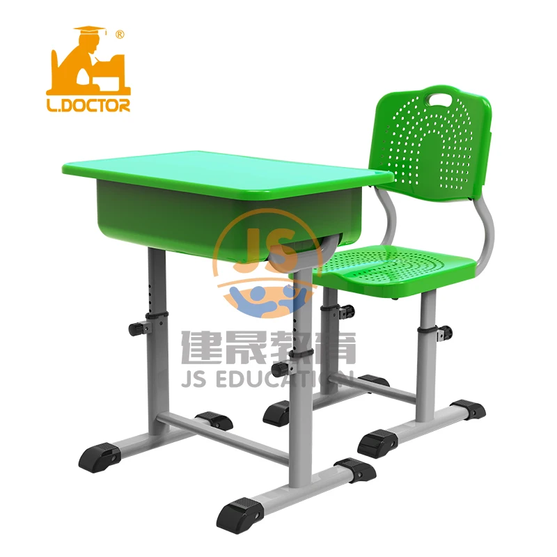 popular design school furniture Plastic student desk and chair with ABS top