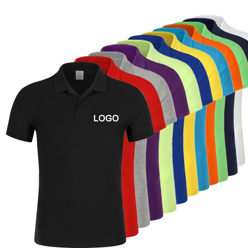 US Polo Golf Polo Shirts For Men Black Short Sleeve 100% Cotton Pique Fabric 3 Button Office Uniform Design Polo Shirt