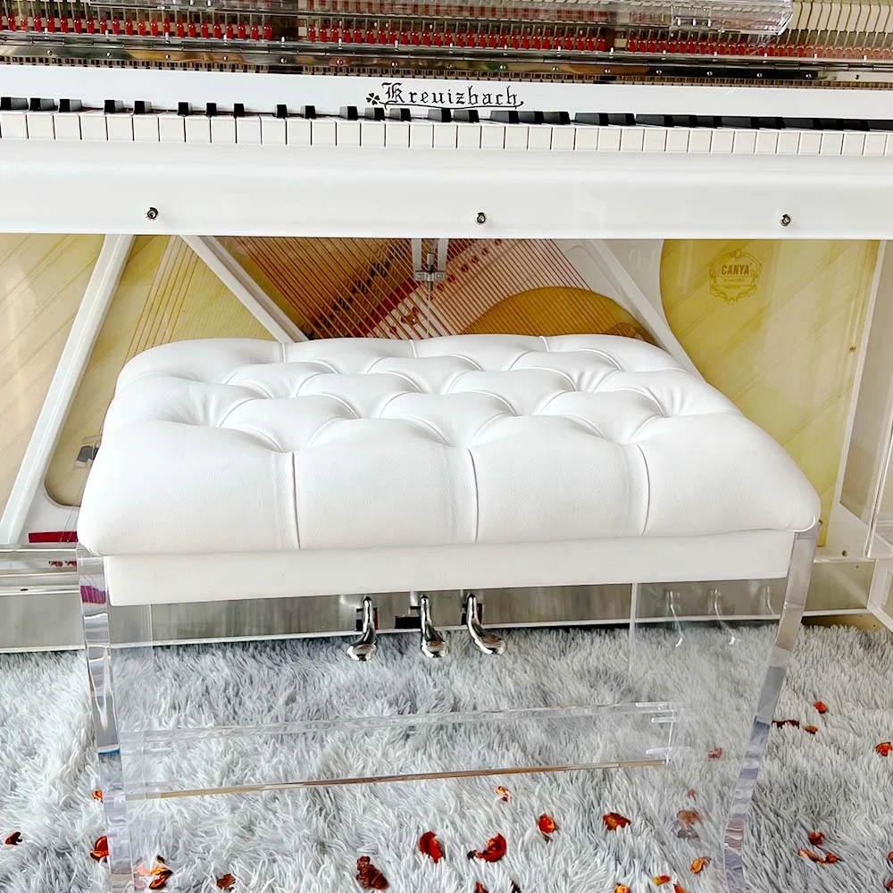CU-123 Best for home use transparent acrylic upright crystal Acoustic piano