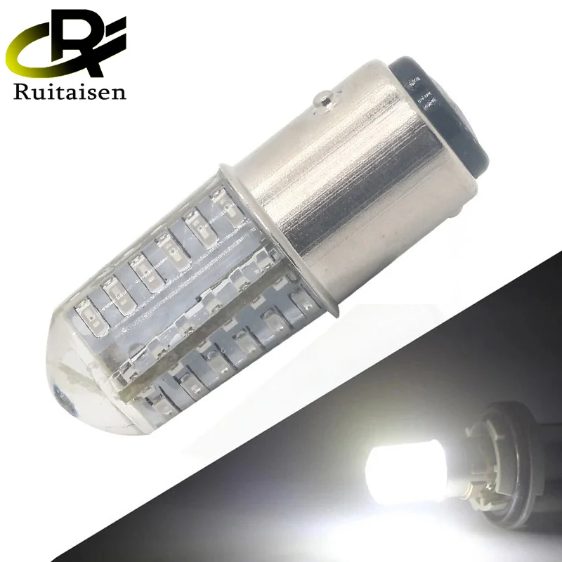 1157 led strobe brake lights silicone 3014 48smd BAY15D P21/5W Turn Signal Tail Flashing Light Backup Light 12V red