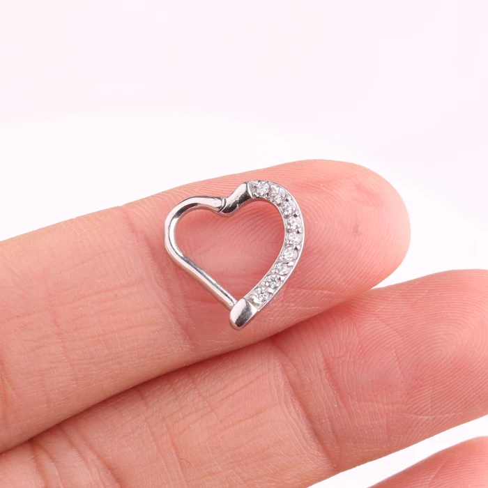  100% нержавеющая сталь литье сервис драгоценные камни сердце петля перегородки Кликер