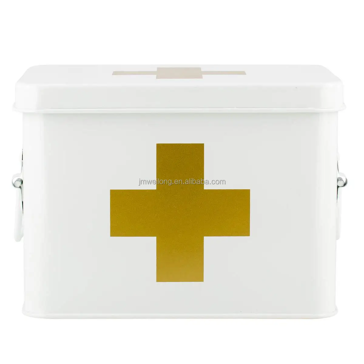 Medicine Metal Box Galvanized Medicine Storage Box First Aid Kit Box With Lid & Handle