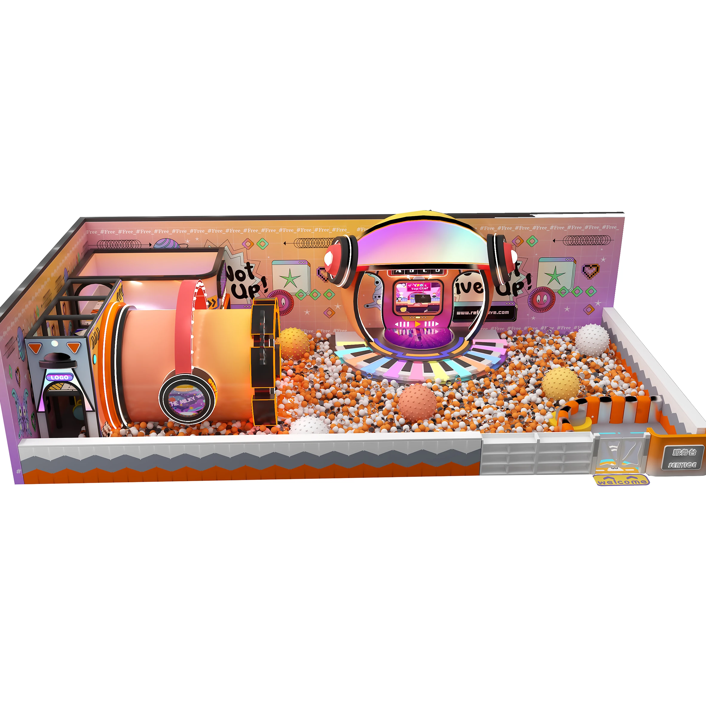 Customization Kindergarten Creche  Role Playhouse Indoor Playground Jungle Gym Soft Play Equipment Set Indoor Play Centre