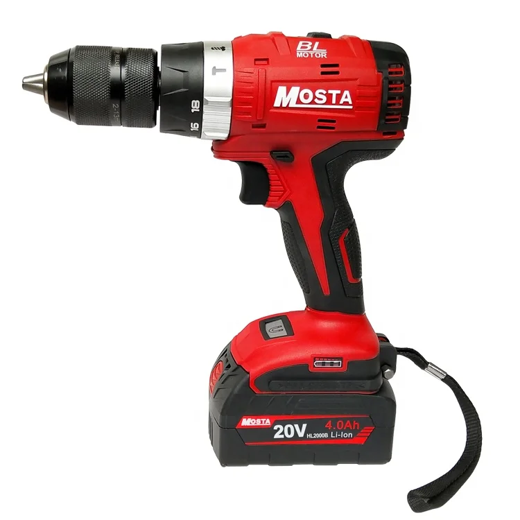 MOSTA 20V Power Tools safe Li-ion Cordless Impact Drill Electric Set with 2.0Ah
