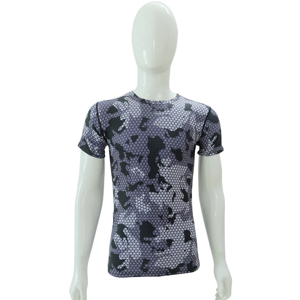 Free design available custom design camo compression shirts slim fitness short sleeve shirts