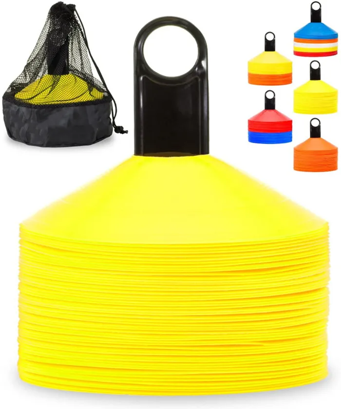 Wholesale Soccer Cones (Set of 50) - Agility Soccer Cone with Carry Bag and Holder for Sports Training Disc cone