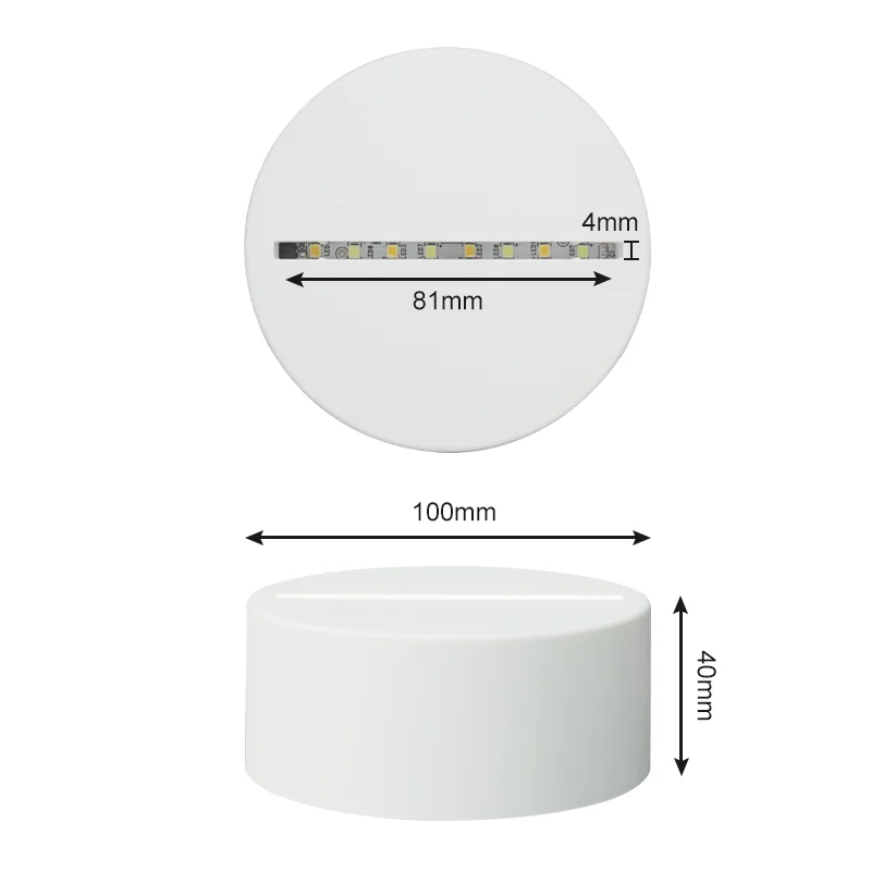 New Acrylic LED Lamp Message Note Board Erasable Acrylic Night Light Blank For Birthday Children Gift