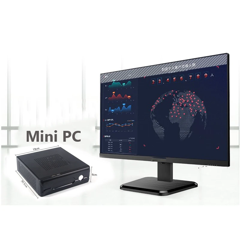 
Mini Computer J1800 J1900 i3 i5 I7 7500U CPU Dual Ethernet Lan Itx Desktop Pc with cooling system 