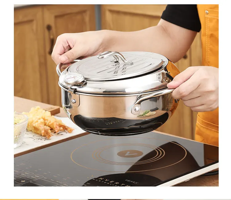 Japanese Tempura мини-масляная сковорода сушилка термометр коммерческая фритюрница для продажи