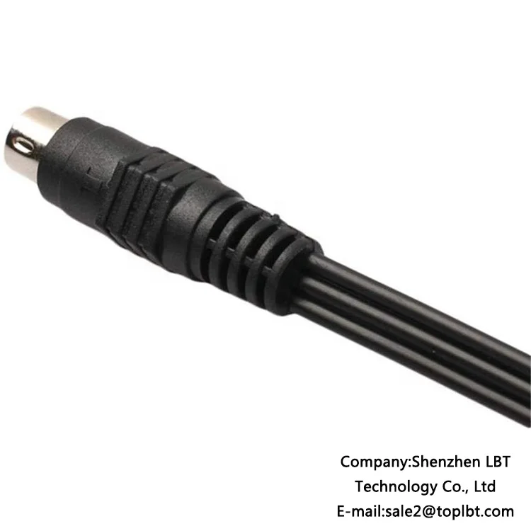 LBT Factory Price 0.3m S-Video (4 Pin) to 3 RCA AV Female Cable Audio Video Adapter Conversion Laptop PC Computer Connector