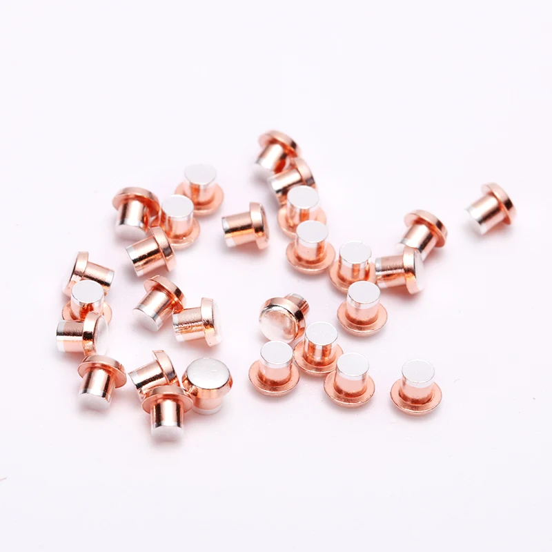 High Quality Stamping Part Silver Alloy Electrical Contacts Trimetal Switch Parts Silver Contact Rivets For Contactor