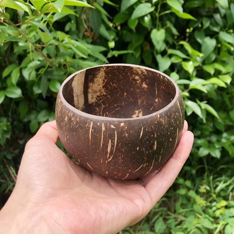 Hot Selling High Quality 100% Natural Handcrafted Empty Coconut Shell Bowls For Making Candles DIY
