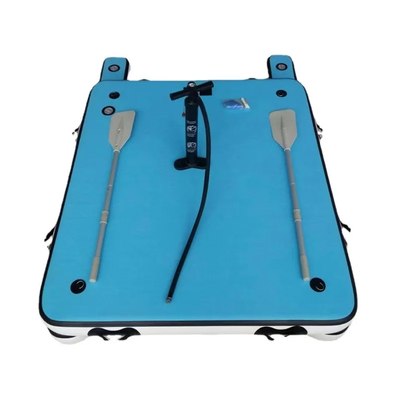 Summer leisure water inflatable floating island dock PVC swim raft water island platform