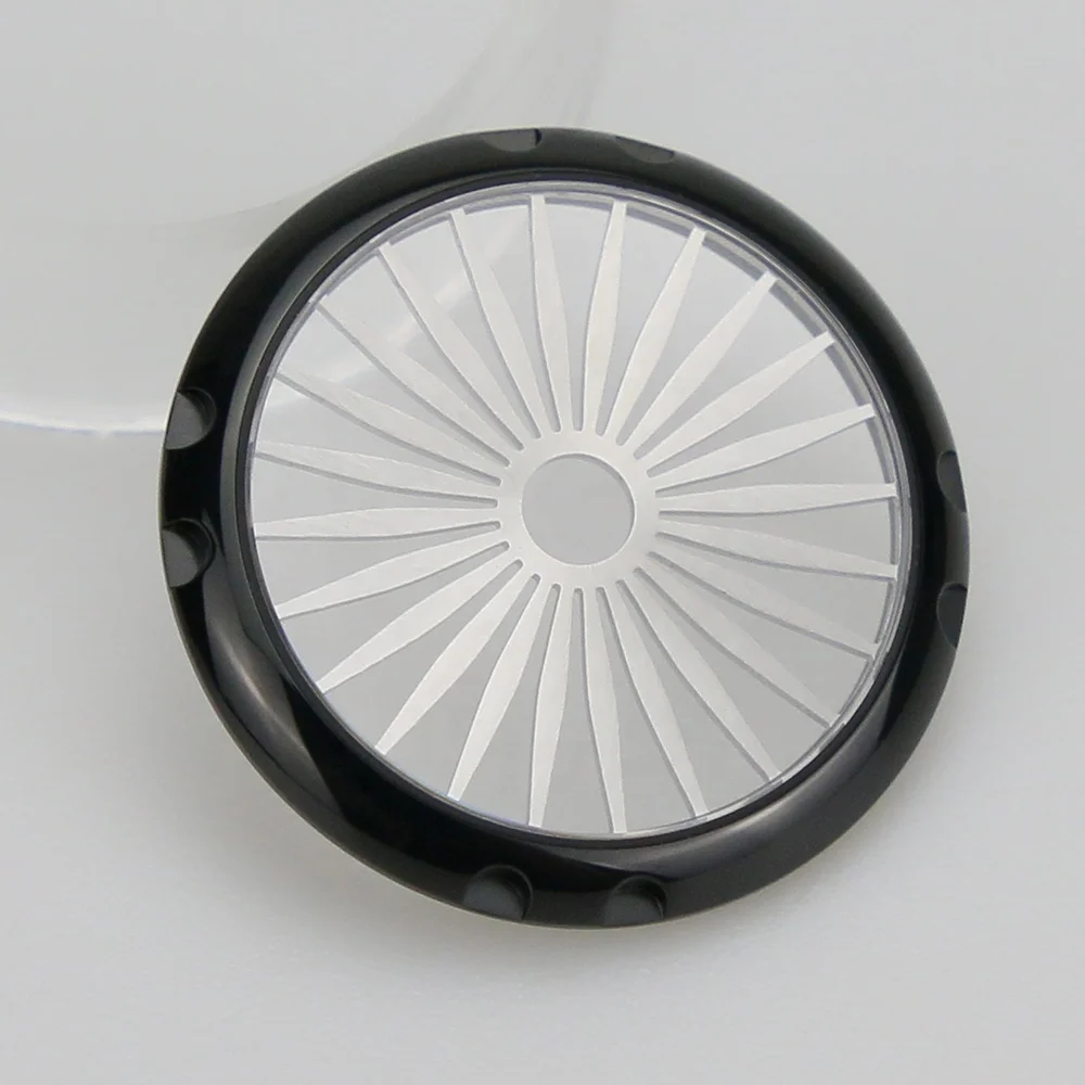 Модный тонкий чехол из нержавеющей стали 316L 10ATM Sunray с сапфировым стеклом и радиальными полосами 007