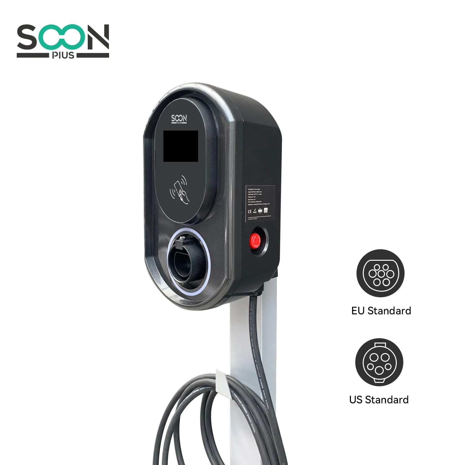 Wallbox двунаправленная 16Apm 3 фазы 11 кВт электрическая Автомобильная электростанция с зарядным штекером типа 2