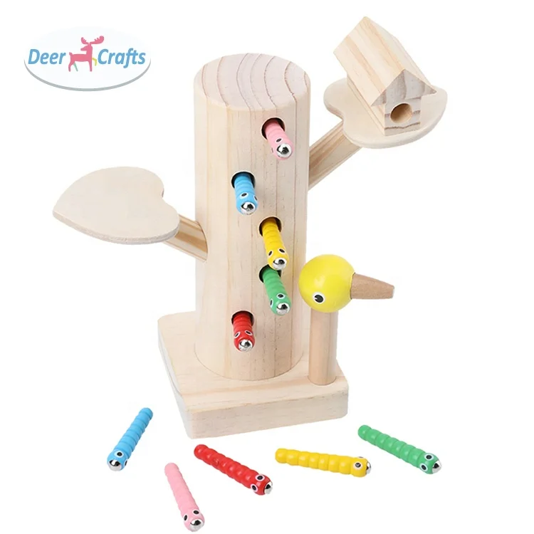 Toy New early learning educational wooden 4D cube puzzle for kids DG14090