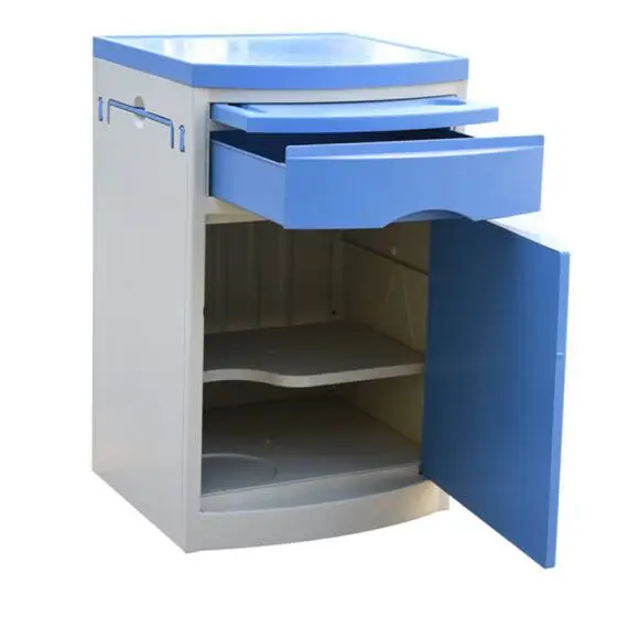 Hot Sale High Stand ABS Plastic Case Bedside Cabinet Hospital Movable Cabinet Medical Hospital Furniture