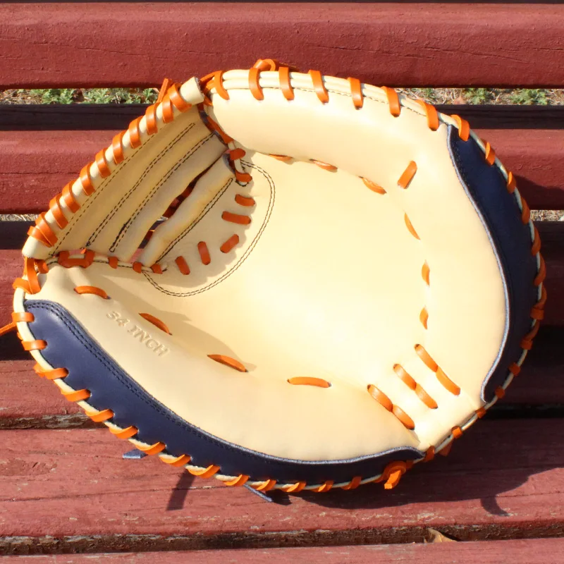 Professional Factory Wholesale Baseball Softball Kip Leather Catcher Glove Left Handed