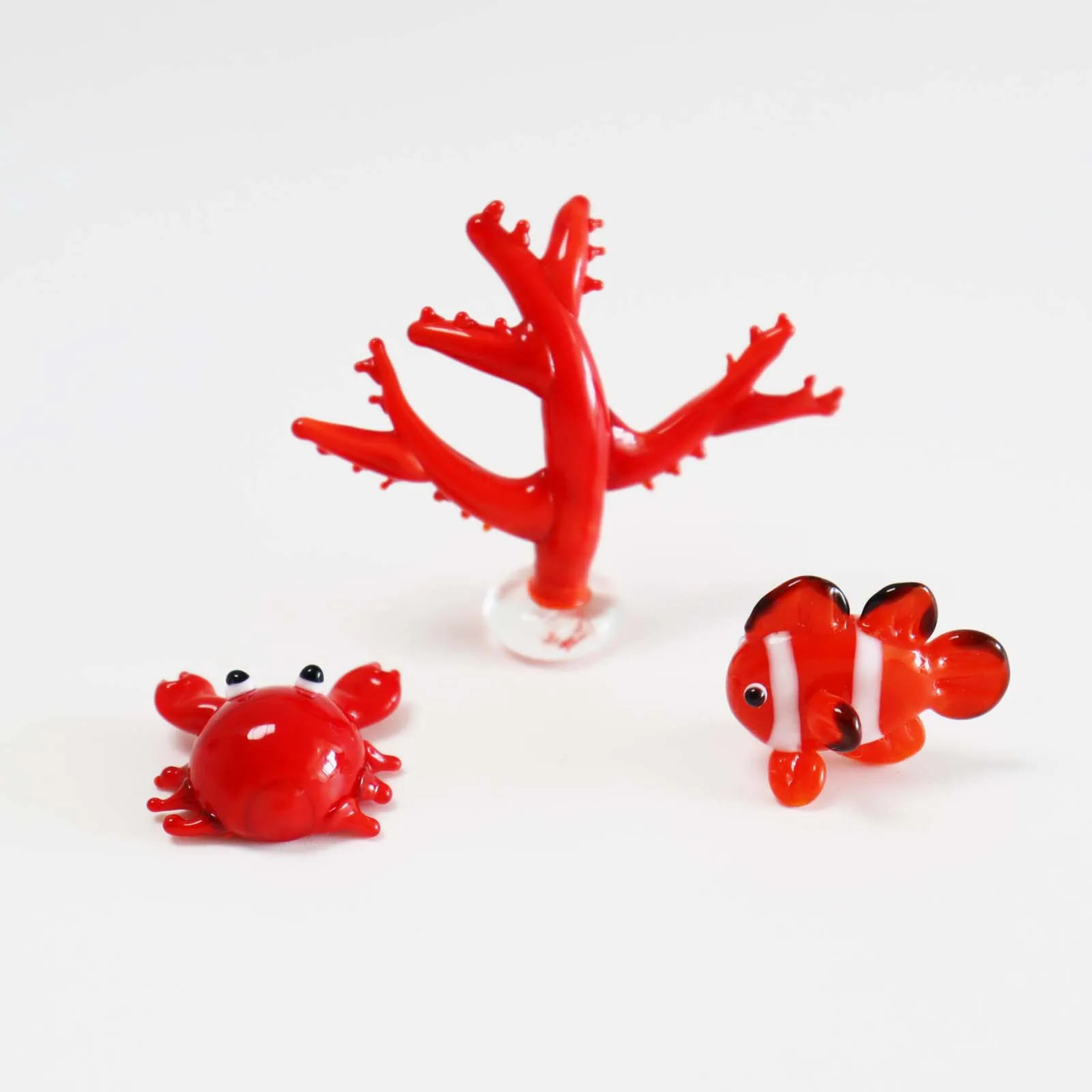 Custom Glass Sea Animal Fish Crab Figurine for Home Party Decoration