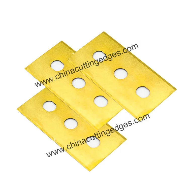High Quality Tungsten Carbide Film Cutting Knife Industrial 3 Holes Razor Blades