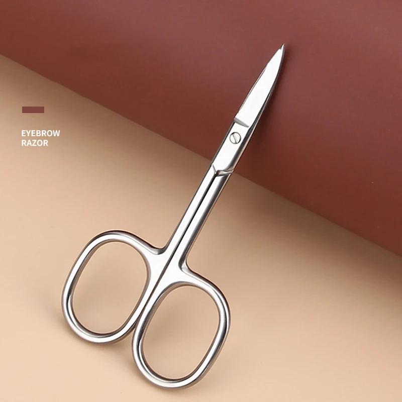 Factory Price Stainless Steel Curved Sharp Eye Brow Scissors Nose Nair scissors