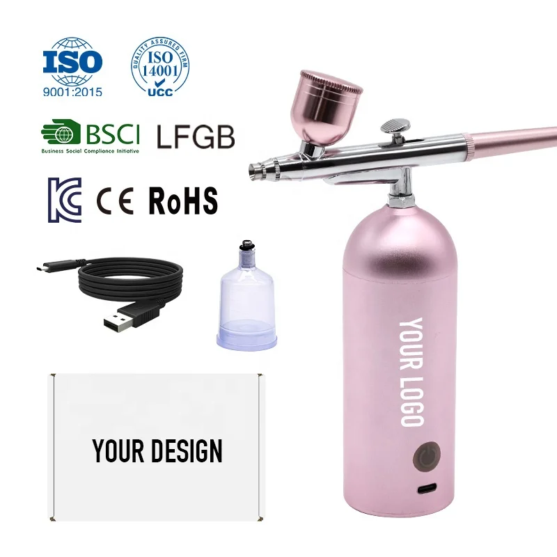 Portable Mini Air Pump Rechargeable Small Beauty Airbrush Set for nail art