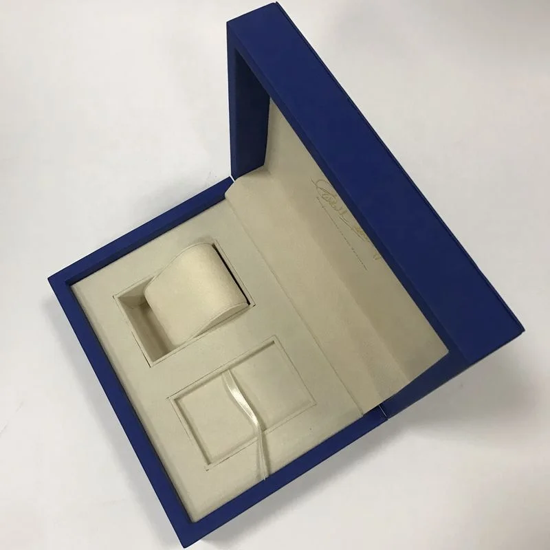 
2020 Customized PU Leather Box Watch Luxury Storage Packaging Blue Gift Boxes For Vip Card Watch Jewlery Box 