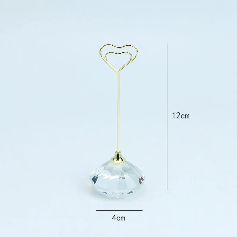 YS1233C горячая Распродажа 2022 Новинка Хрустальный бриллиант в форме сердца металлическое место фото имя номер карта стенд зажимы для записей держатель