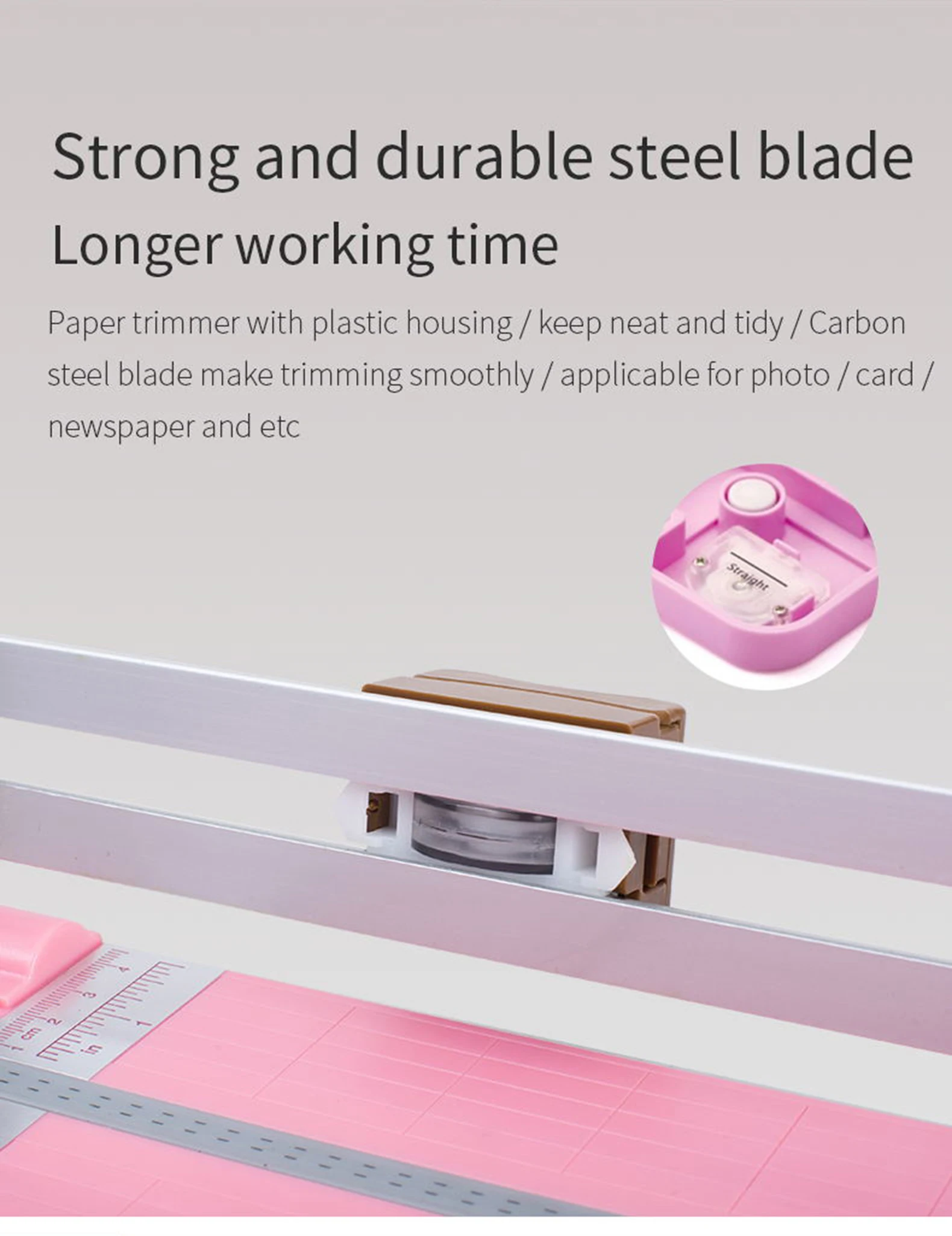 Wholesale paper cutter portable light paper trimmer office papers cards labels photo trimmer cutter with pull out ruler